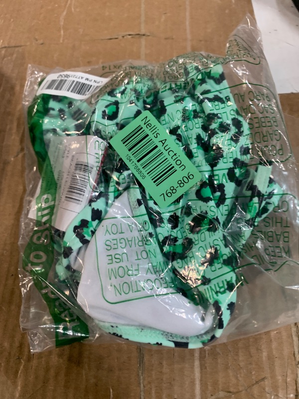Photo 1 of (SIZE 10) (BAGGED) (USED/FAIR) Kanu Surf Girls' Coral Reef Sport Wrap Around Bikini 2-Piece Swimsuit, Beach Leopard Green, 10