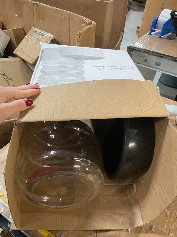 Photo 1 of ***(MISSING PARTS/ SEE NOTES)***RIZZARI Automatic 5L Pet Waterer, Gravity Stainless Steel Water Dispenser, 100% BPA-Free, Large Capacity Water Feeder for Cats and Small and Medium-Sized Dogs