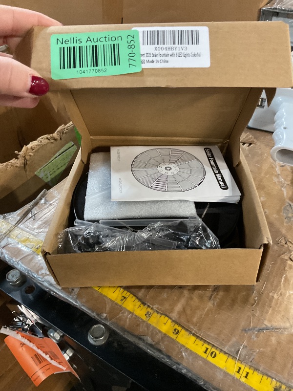 Photo 1 of Yzert Solar Fountain with Colorful Lights,High Efficiency Solar Water Fountain with 2200mAh Battery 7 Nozzles and 4 Fixer,Solar Fountain for Bird Bath Garden Outdoor Décor