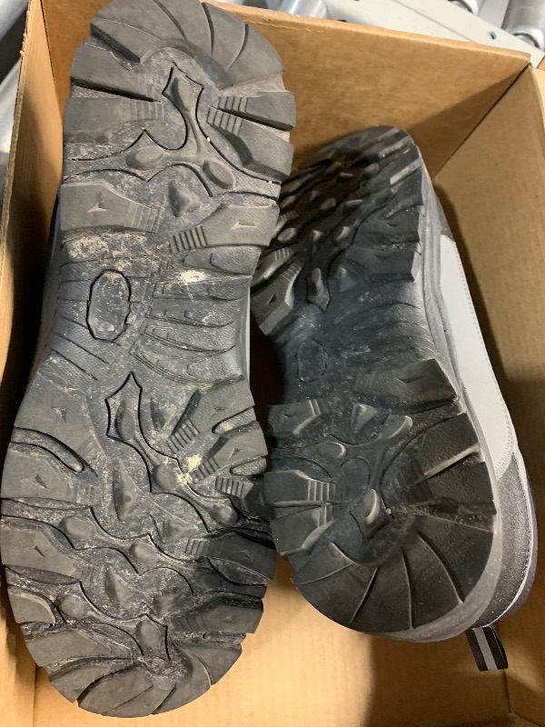 Photo 1 of ***(HEAVILY USED)***Xyldra Waterproof Steel Toe Boots for Men Wide Width Slip Resistant Work Shoes Lightweight Non Slip Safety Sneakers Construction Composite Toe Working Footwear ?grey size: 46