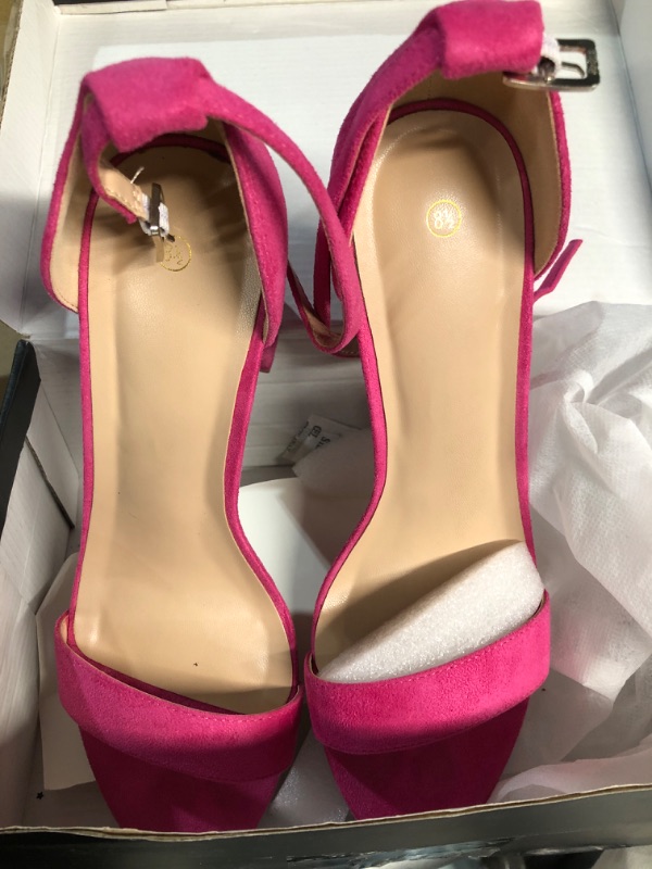 Photo 1 of ***(HEAVILY USED)***COASIS Women's Chunky Block Heels Open Toe Ankle Strap 3.5 Inch Heeled Sandals