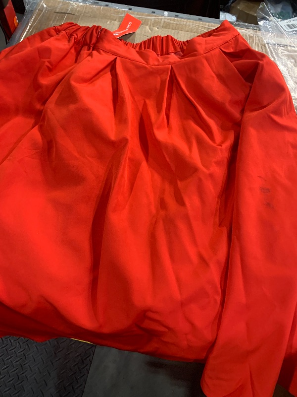 Photo 1 of (small)(used)(stained) Urban CoCo Women's Knee Length Casual Work 2024 Fall Elastic Waist A Line Midi Skirt with Pocket Red