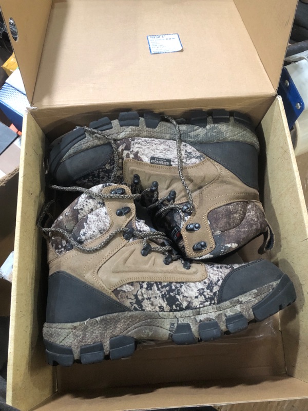 Photo 1 of (please see all images) RUNFUN Men's Waterproof Hunting Boots 7 Inch Lightweight Non-slip Camo Hiking Boots, 200g Thinsulate(RF2307-7CLP,Size10)