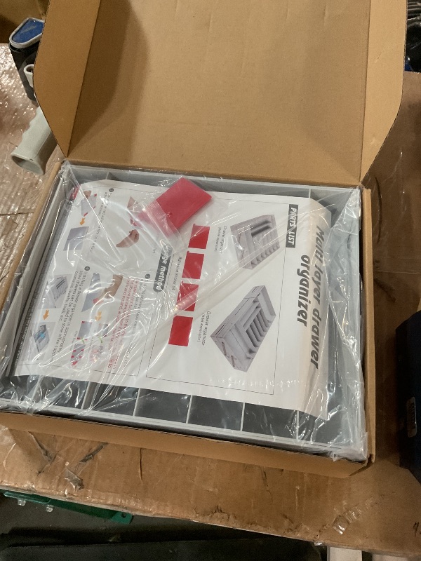 Photo 1 of 2 Tier Drawer Organizer?Multi Level Stacking Folding Organizer?Foldable Collapsible Shallow Storage Drawers Tray Expandable, Multilevel Desk Space Organizer