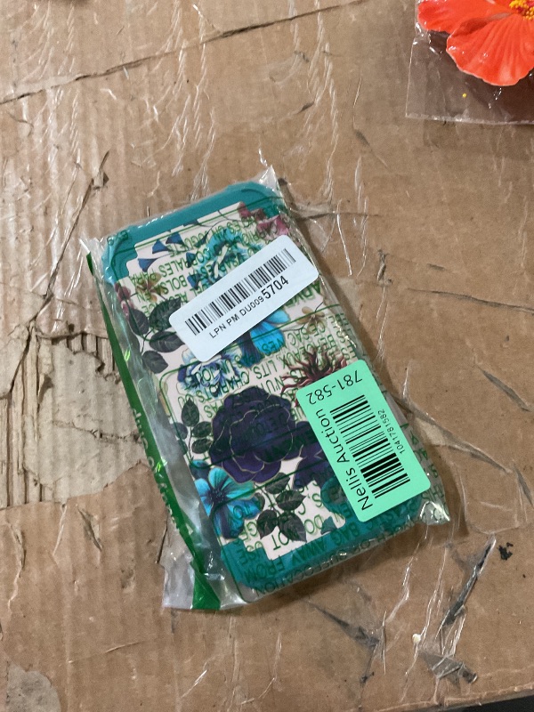 Photo 1 of (USED/FAIR) (BAGGED) Hocase for Galaxy S23 Case, Shockproof Heavy Duty Protection Soft Silicone Rubber Bumper+Hard Plastic Hybrid Protective Case for Samsung Galaxy S23 (6.1" Display) 2023 - Teal Flowers