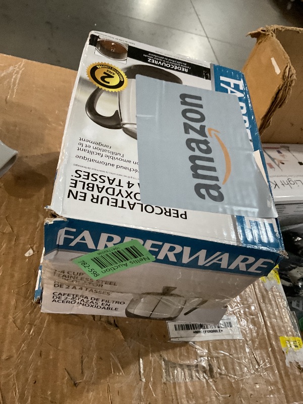 Photo 1 of ***PARTS ONLY*****SEE NOTES** Farberware Electric Coffee Percolator, FCP240, Stainless Steel Basket, Automatic Keep Warm, No-Drip Spout, 4 Cup