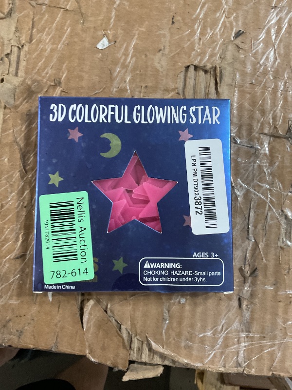 Photo 1 of AM AMAONM 100 Pcs Pink Glow in The Dark Luminous Stars Fluorescent Noctilucent Plastic Wall Stickers Murals Decals for Home Art Decor Ceiling Wall Decorate Kids Babys Bedroom Room Decorations