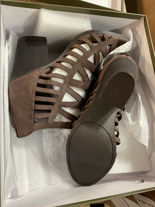 Photo 1 of  sugarWomen's Square-Toe Platform Heels: Chunky,Strappy, Nude & Thick Heels for Dressy Occasions size 8