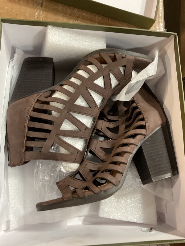 Photo 1 of  sugarWomen's Square-Toe Platform Heels: Chunky,Strappy, Nude & Thick Heels for Dressy Occasions size 8