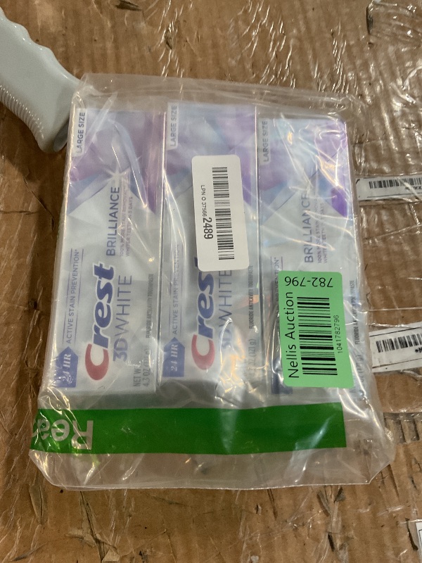 Photo 1 of *NONREFUNDABLE*
Crest 3D White Brilliance Bright Mint Teeth Whitening Toothpaste, 4.3 oz Pack of 3, 100% More Surface Stain Removal, 24 Hour Active Stain Prevention, Whiter Teeth in 3 Days