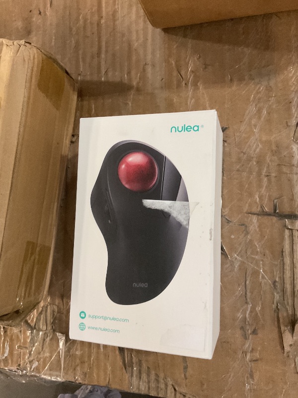 Photo 1 of Nulea Wireless Ergonomic Trackball Mouse, Rechargeable, Bluetooth Rollerball Mouse, 44mm Index Finger Trackball, 5 Adjustable DPI, Compatible with PC, Laptop, Mac