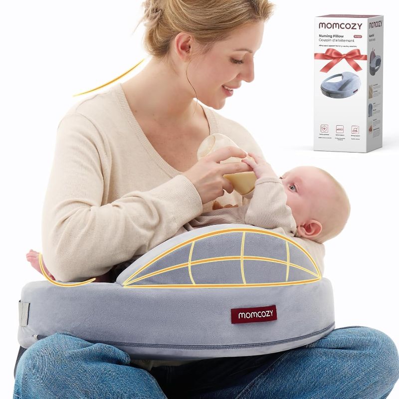Photo 1 of Momcozy Exclusive Memory Foam Nursing Pillow - Pioneering Safety Fence-Plus Size Breastfeeding Pillow for Ergonomic Comfort & Support-Easier and Healthier Nursing - Fit for All, Removable Cover