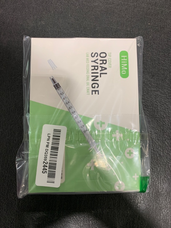Photo 1 of 20 Pack 1ml Syringe with Cap for Liquid, 1cc Plastic Small Syringes with Cover, Non-Sterile, No Needle