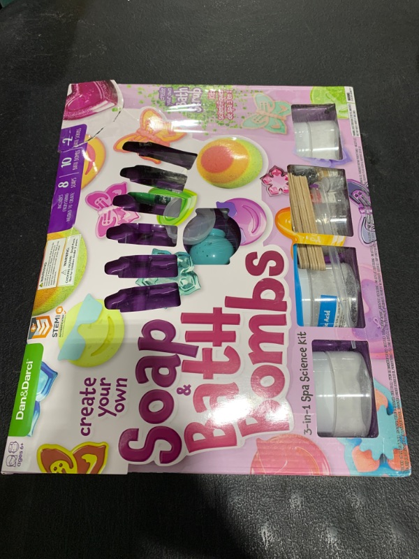 Photo 1 of Dan&Darci Soap & Bath Bomb Making Kit for Kids, 3-in-1 Spa Science Kits, Craft Gifts for Girls & Boys Age 6-12 Year Old Girl Crafts: DIY Experiment Toys, Gift for Kid Ages