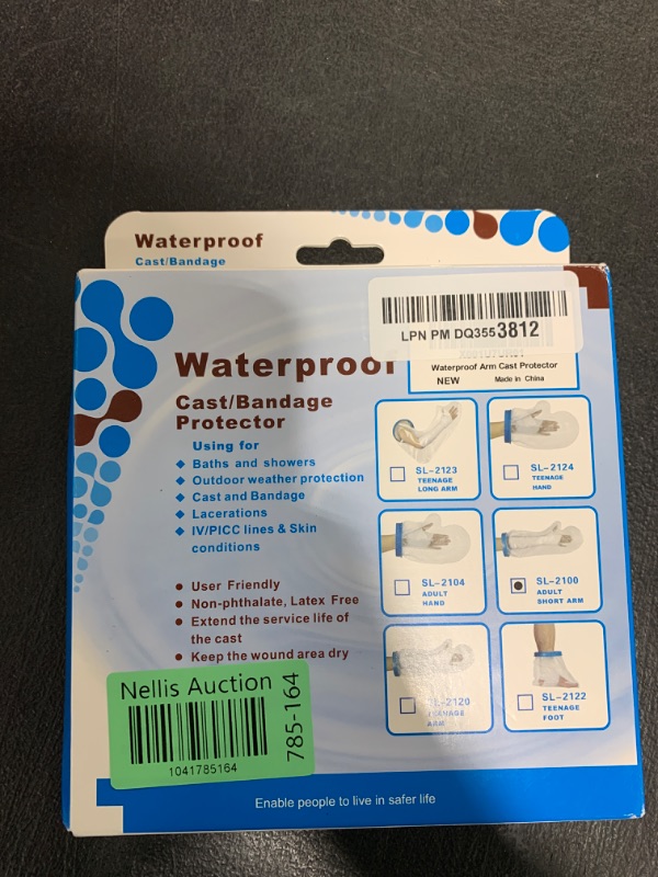 Photo 1 of UpGoing Cast Covers for Shower Arm Adult Waterproof Cast Cover Shower Protector Bag for Wound Arm, Hands, Wrists, Elbow, Finger to Keep Wounds Dry, Reusable Durable