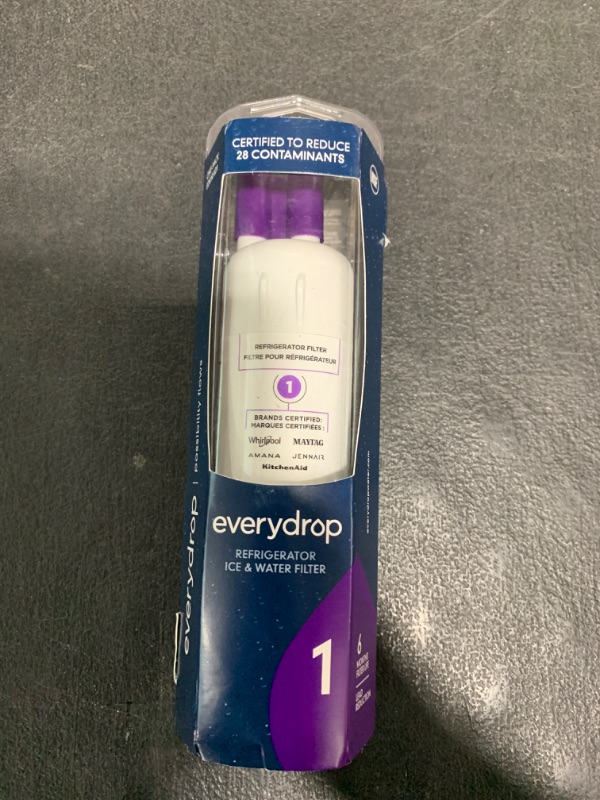 Photo 1 of everydrop by Whirlpool Ice and Water Refrigerator Filter 1, EDR1RXD1, Single-Pack , Purple