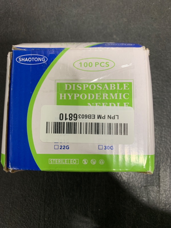 Photo 1 of 100Pack 27 Gauge 1/2 Inch Syringe Needles, Disposable Luer Lock Sterile Supplies