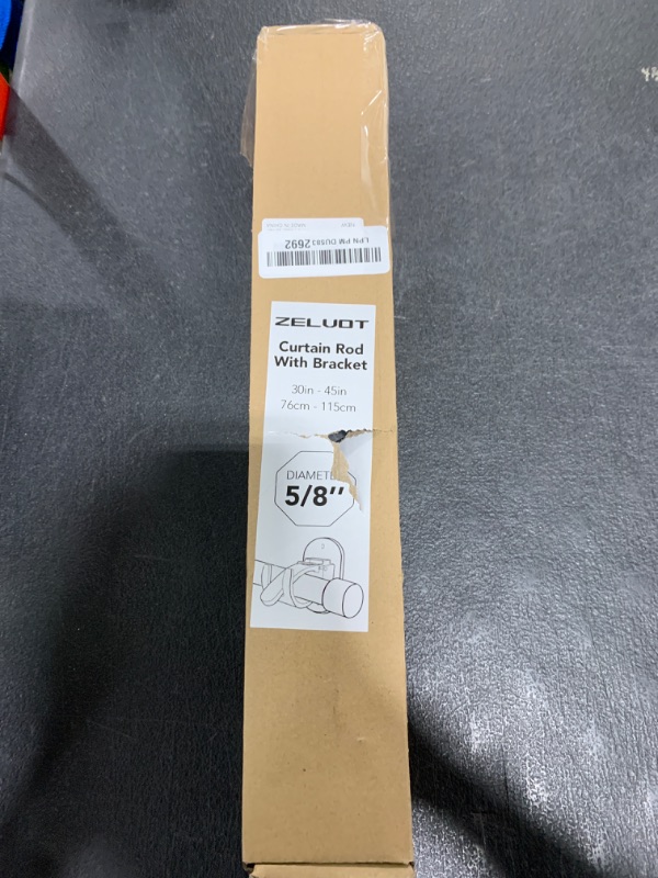 Photo 1 of Curtain Rods for Windows No Drilling 30 to 45 Inch, 5/8 Inch Diameter Drapery Rods, No drill Curtain Rod Set with 3M Self Adhesive Curtain Rod Holders for Bedroom,Living Room,Kitchen, Black, 30"-45"