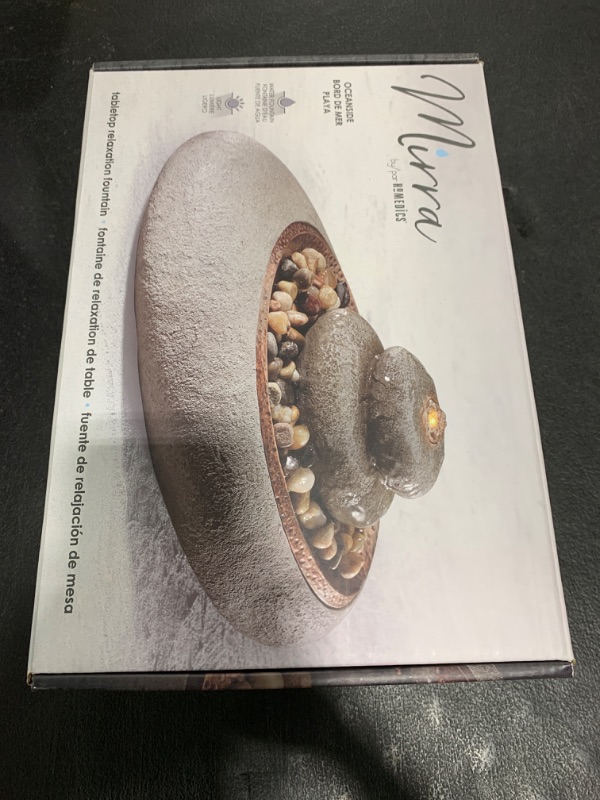 Photo 1 of Homedics Mirra Oceanside Relaxation Fountain - Serene Decorative Home Decor, Natural