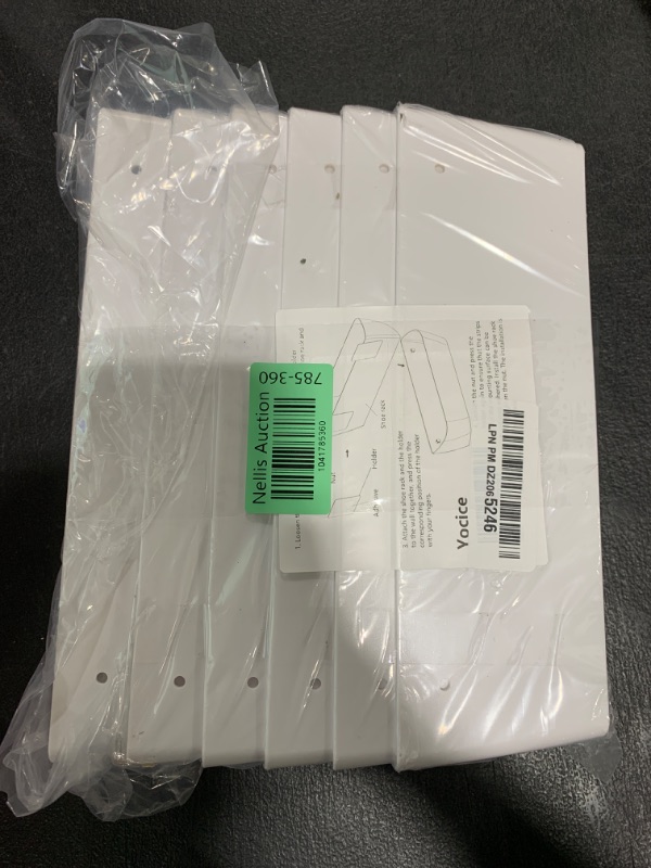 Photo 1 of Yocice Wall Mounted Shoes Rack 6Pack with Sticky Hanging Strips, Plastic Shoes Holder Storage Organizer,Door Shoe Hangers (SM03-White-6)