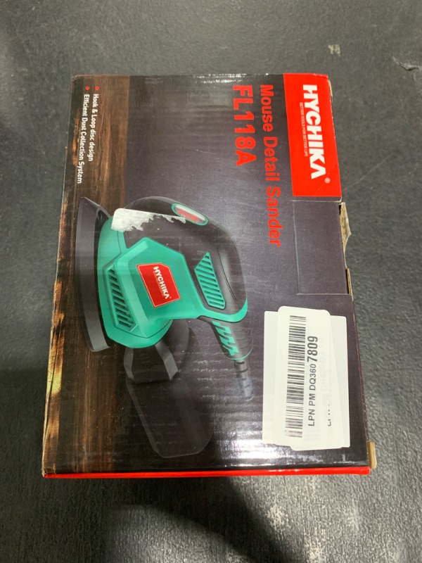 Photo 1 of HYCHIKA Detail Sander, 14,000 OPM Compact Electric Sander Tool with 12 Pcs Sandpapers,Efficiency Dust Collection System,Suitable for Tight Spaces Sanding,Polishing,Removing Paint in Home Decoration