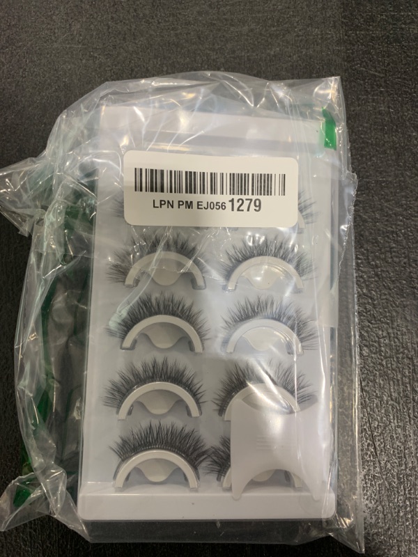 Photo 1 of Self Adhesive Lashes False Eyelashes - Update More Stronger Pre-glued Natural Cat Eye Wispy Fake Lashes Press on Lashes Waterproof No Glue Needed D Curl Reusable Fluffy Strip Lashes by EMEDA(12mm 07)