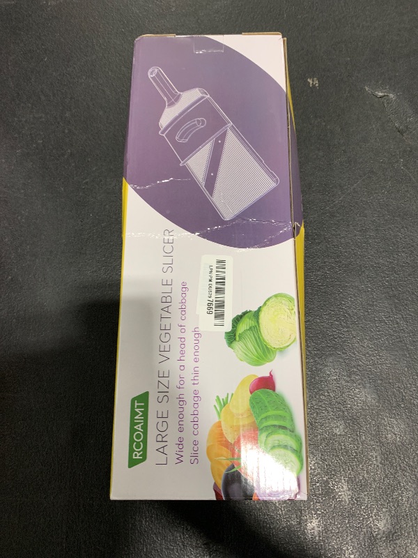Photo 1 of RCOAIMT Fixed Thickness Vegetable Slicer – Ultra-Thin Cabbage Shredder for Salads, Jicama Tacos, Onion, Potato Chips – Fine Fluffy Cuts Mandoline Kitchen Tool