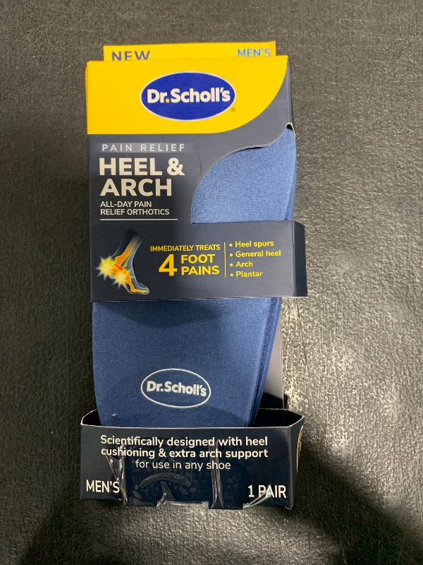 Photo 1 of Dr. Scholl's® Heel & Arch All-Day Pain Relief Orthotics, Men's 8-12, 1 Pair, 3/4 Length