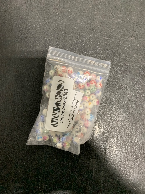 Photo 1 of HERZWILD 100Pcs Flower Ceramic Beads Craft Beads Threading Ball Bracelets Beads Colorful Beads Set Chinese Porcelain Beads for DIY Jewelry Arts Crafts Necklace Bangle (8mm)