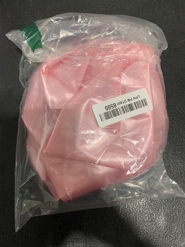Photo 1 of ZKLLGHE Large Reusable Waterproof Adjustable Shower Cap with Silk Satin Lined Luxury Shower Cap for Long Hair (Pink)