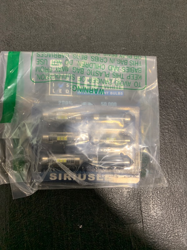 Photo 1 of SIR IUS LED N3 578 LED bulbs Pure white Super Bright LED Festoon 300 Lumens 3030 Chipset for Car Truck Interiors Dome Map Door Courtesy Lights 1.72” 41MM 211-2 212-2 569 size pack of 6