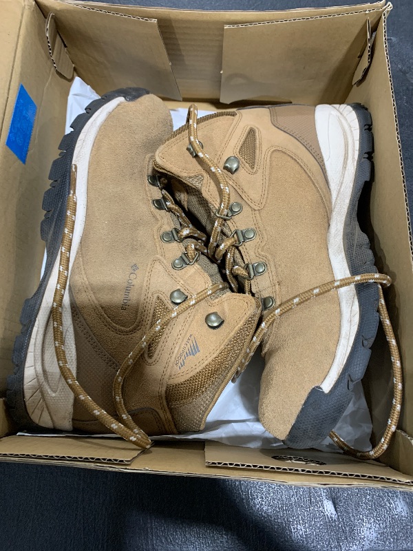 Photo 1 of Columbia Women's Newton Ridge Plus Waterproof Amped, Elk/Dark Stone, 8.5 Wide