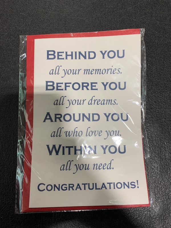 Photo 1 of LoLoud Graduation Card, Inspirational Congratulation Card for High School College Graduation, Congrats Grad Dark Blue