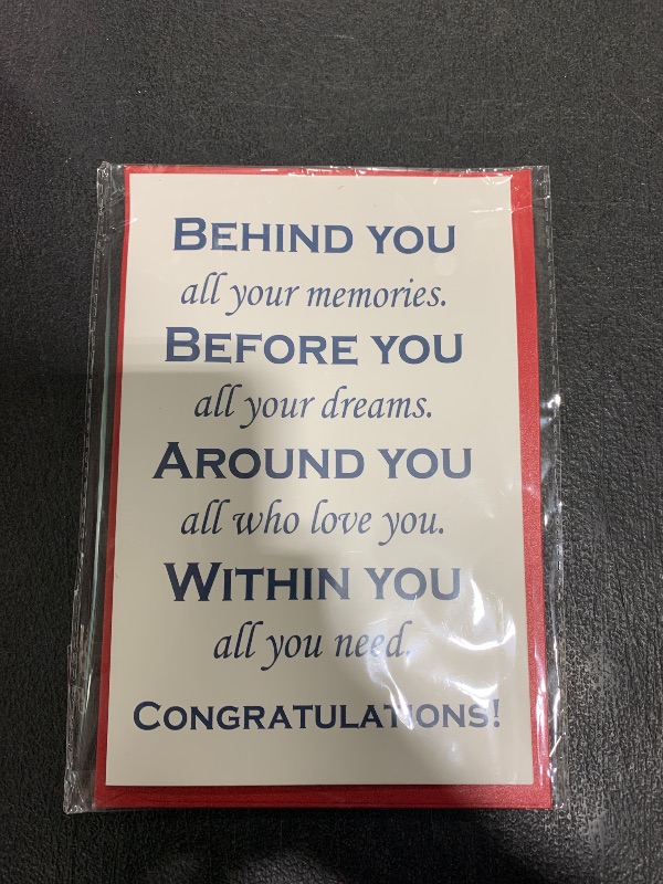 Photo 1 of LoLoud Graduation Card, Inspirational Congratulation Card for High School College Graduation, Congrats Grad Dark Blue