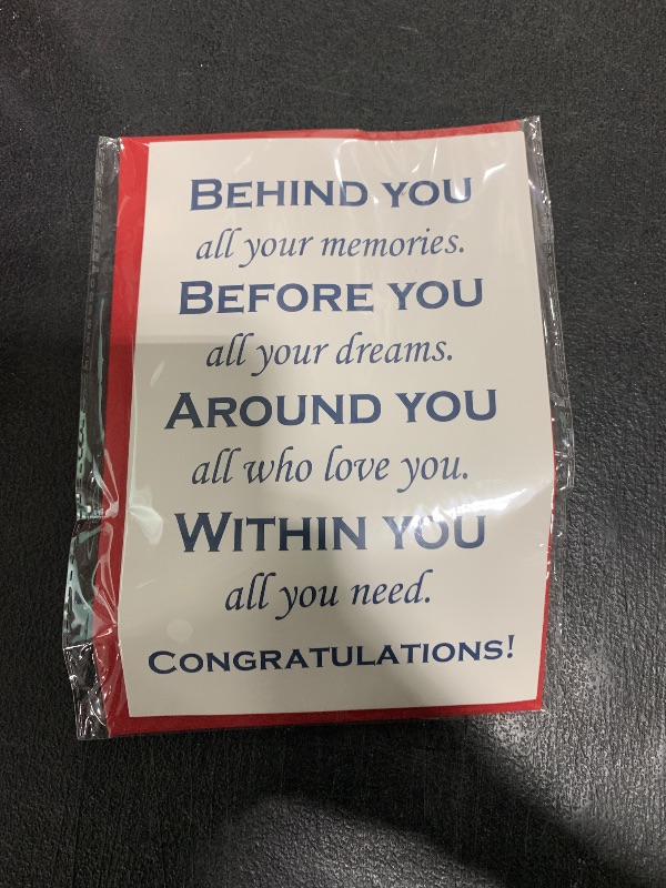 Photo 1 of LoLoud Graduation Card, Inspirational Congratulation Card for High School College Graduation, Congrats Grad Dark Blue