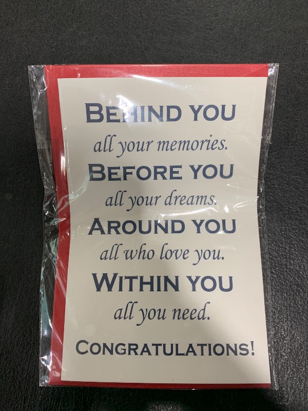 Photo 1 of LoLoud Graduation Card, Inspirational Congratulation Card for High School College Graduation, Congrats Grad Dark Blue