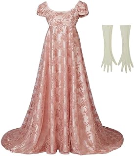 Photo 1 of Edwina Sharma Dress Regency Dress Women's Highwaiste Line Floral Dress with Gloves