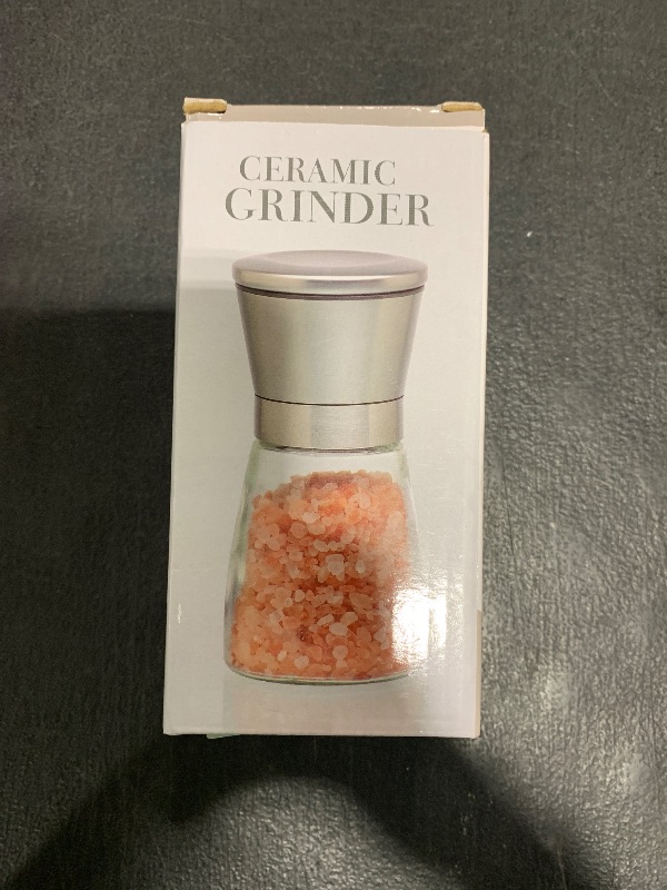 Photo 1 of Gulex® Pepper Grinder Pepper Mill, Salt Grinder Refillable,(Single Package) Adjustable, Stainless Steel Sea Salt Shaker with Ceramic Rotor (1 pack)