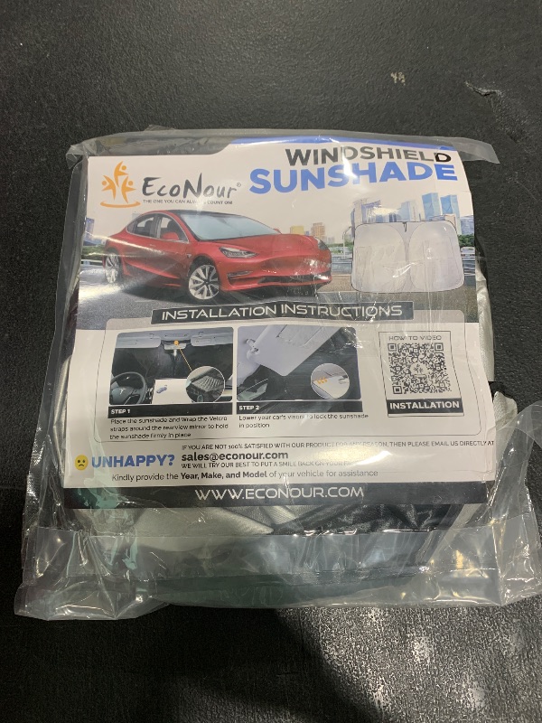 Photo 1 of EcoNour Windshield Sun Shade for Tesla Model 3/Y Cars (2016-2025) - Foldable Sun Shield - Upgraded Windshield Fits for Both Tesla Model Y Sunshade and Tesla Model 3 Sunshade