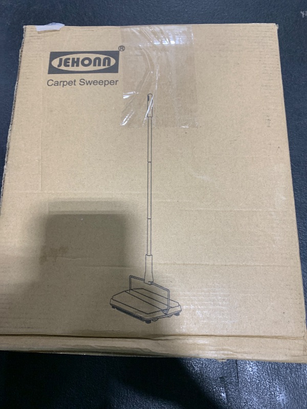 Photo 1 of JEHONN Carpet Floor Sweeper with Horsehair, Non Electric Manual Sweeping, Rotor Brush Heavy Duty for Pet Hair Clean