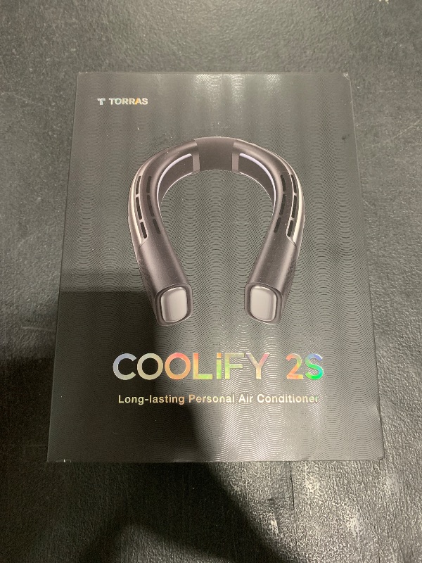 Photo 1 of TORRAS COOLiFY 2S Neck Fan [2025 Upgraded], 28H Extended Battery Life, Neck Fans that Blow Cold Air, Neck Air Conditioner, Cooling Neck Fan for Work, Hiking, Travel. Gifts for Men, Women, Black