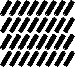 Photo 1 of 30Pcs Round PVC End Caps 1/4" (6mm) ID Flexible Screw Thread Protectors Black Bolt End Caps for Metal Tubing Rod Bolt