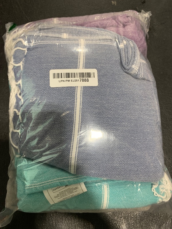 Photo 1 of Utopia Towels Pack of 4 Turkish Beach Towel, 40x72 Inches, Oversized 100% Cotton Sand Free Lightweight, Quick-Dry Beach Blanket, Extra Large Towels for Travel & Pool (Denim Blue,Cool Grey,Purple,Teal)