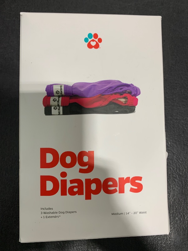 Photo 1 of Pet Parents® Washable Dog Diapers (3pack) + Extendrs® of Durable Doggie Diapers, Premium Dog Diapers Female (Medium, Princess)