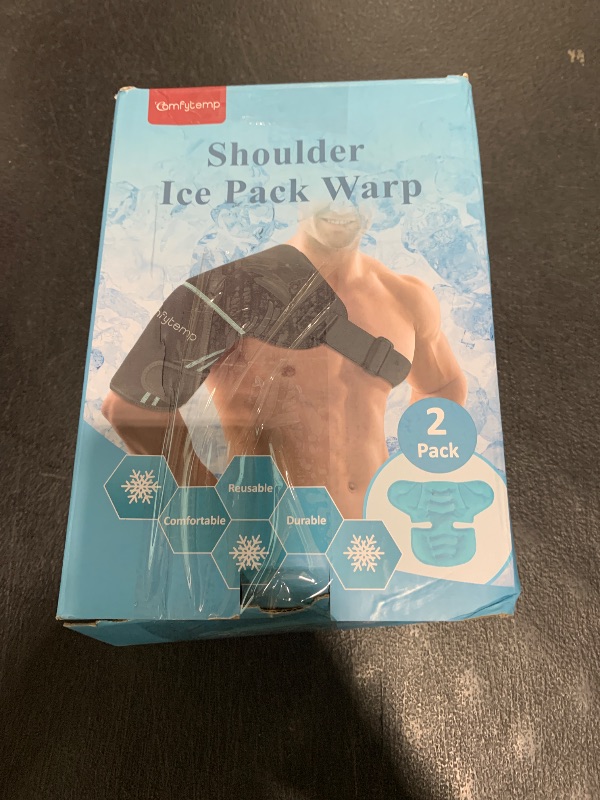 Photo 1 of Comfytemp Shoulder Ice Pack Wrap, 2 Gel Packs+1 Shoulder Brace, FSA HSA Eligible, Ice Sleeve for Injuries Reusable, Physical Therapy Cold Compression for Arm Rotator Cuff Pain Relief, Surgery Recovery