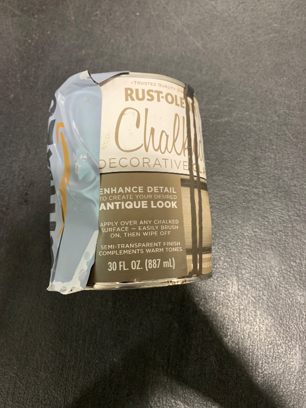 Photo 1 of Rust-Oleum 315881 Chalked Decorative Glaze, 30 oz, Semi-Transparent Aged