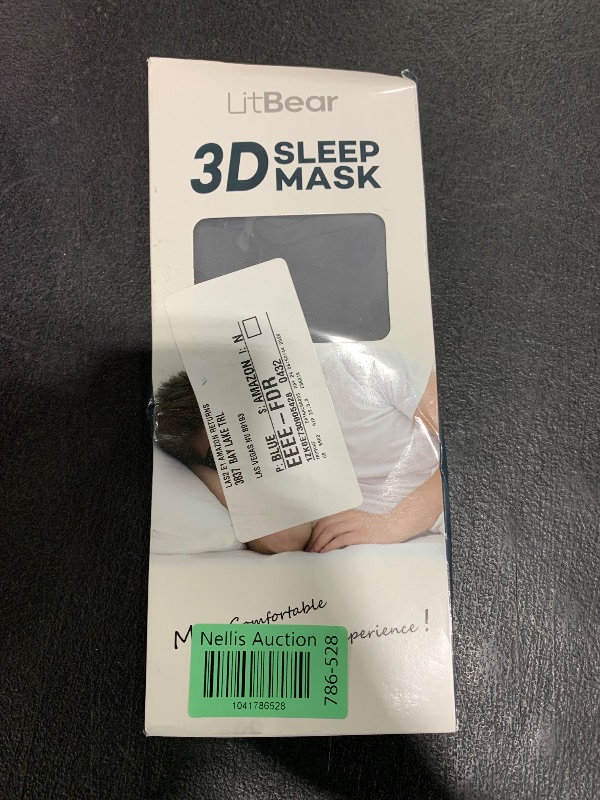 Photo 1 of LitBear Sleep Mask for Side Sleeper Women Men, Eye Mask for Sleeping Light Blocking, 3D Contoured Cup Sleeping Mask, Soft Breathable Sleep Eye Mask with Adjustable Elastic Strap for Flight Nap