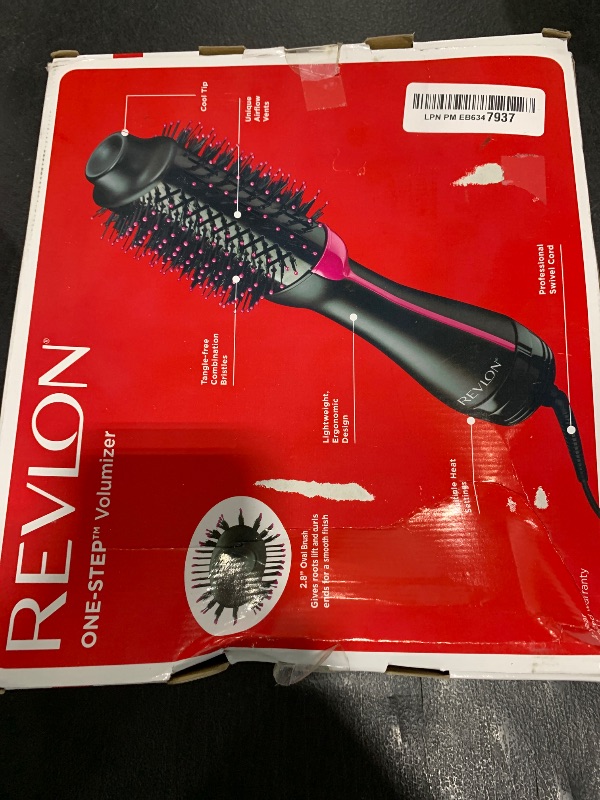 Photo 1 of REVLON One-Step Volumizer Hair Dryer and Styler, for Less Frizz, More Shine, and Reduced Heat Damage for Salon Style Round Brush for Blowout, Black (Amazon Exclusive)