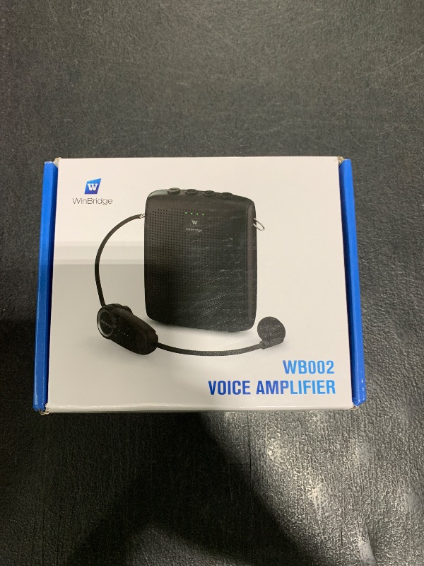 Photo 1 of WinBridge Wireless Voice Amplifier for Teachers with Bluetooth Headset Microphone and Waistand, Bluetooth Voice Amplifier, Portable Meagaphone Speaker Mic, Back to Shool Supplies, 15W|1500mAh WB002