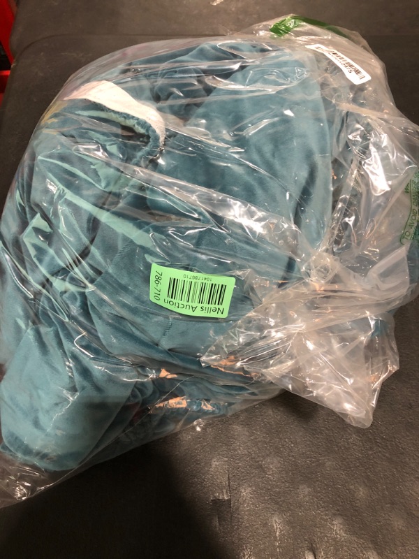 Photo 1 of H.VERSAILTEX Modern Velvet Plush 4 Piece High Stretch Sofa Slipcover Sofa Cover Furniture Protector Form Fit Luxury Thick Velvet Sofa Cover for 3 Cushion Couch Width Up to 90 Inch (Sofa,Peacock Blue)